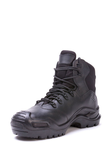 PLASTUN MID GTX Black - Тактические берцы из кожи с мембраной GORE-TEX — спецобувь Талан - Фото-1 Talan