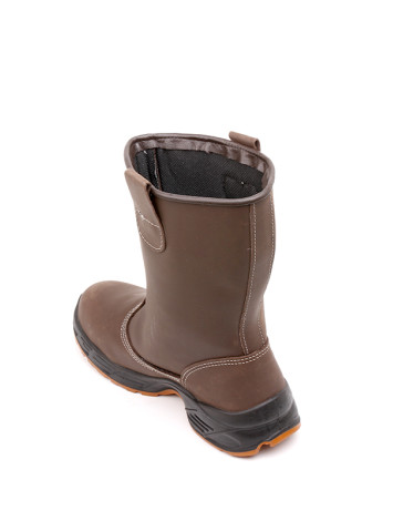 Сапоги летние Styler 184 Brown - Защитная рабочая обувь Crazy Horse от производителя с композитным подноском и антипрокольной стелькой - Фото-3 Talan
