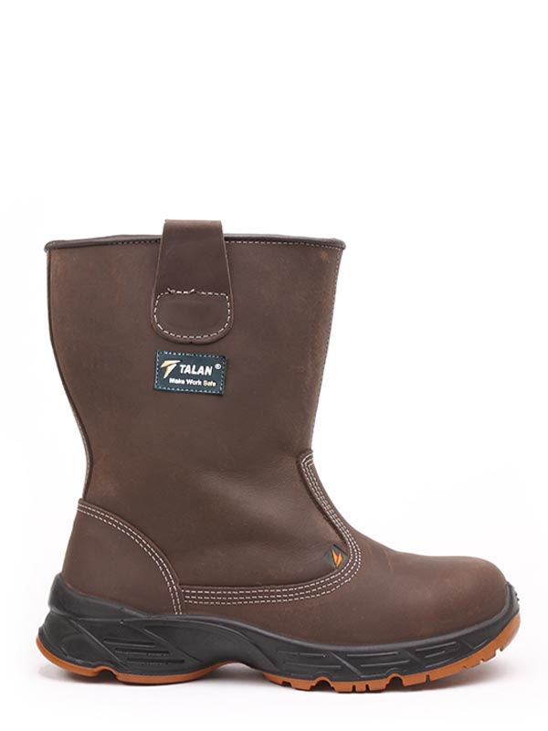 Сапоги зимние Styler 184 Brown -Рабочая обувь Talan из водостойкой кожи Crazy Horse с защитой от проколов, композитным носком и подошвой Slip Resistance — для охраны труда и промышленности в Казахстане